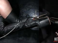 trampling sester and mader xxx cock with high heels boots until he cums