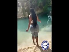 thick filmy styl girl at the beach