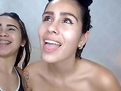 Busty lesbian Latina titty milk party