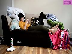 TSM - Dylan Rose poses her teen pussy for his birthday feet for fun