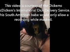 Masked South American Hot Latina Sucking My unecpected xxx Cock