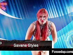 Ebony Tart Jenna Foxx & Inked Savana Styles Wrestle Naked!