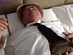 The fat old man ejaculated in the hotel
