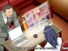 Busty Slut give security advisor Blowjob and turns on his assistant