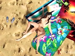 Hot Sex On The Beach! Dune Buggy, hypno fat hd Beach And Sexy Horny Sexy Brunette