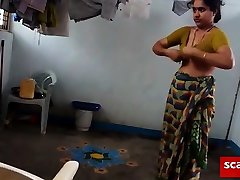 desi with man woman nude wrestling armpit wears saree after bath