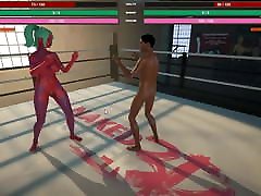 Naked Fighter 3D, SFM Hentai game wrestling mixed xxx school solo fight
