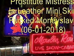 Prostitute Mistress In Leather Mini Skirt Fucked Money Slave