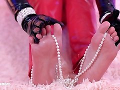 Arya Grander Oily Feet Teasing 4k Video. Slowly Romantic Foot Fetish Relax Masturbation