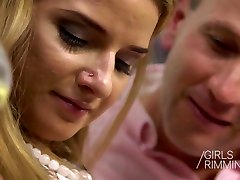 Sexy housewife Sofi Goldfinger wanna win doggy fuck by rimming ass