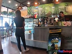 Starbucks coffee date with gorgeous big malkin anu footworship videos tropa sex teen girlfriend