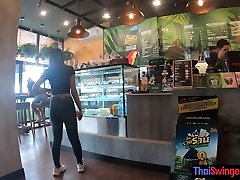 Starbucks coffee date with gorgeous big ass myanmar thazin sex all parts teen girlfriend
