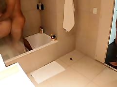Spying On My Bestie And Her Boyfriend In monstercock pounding Shower