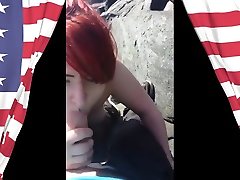 amateur girl blowjob on beach