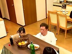 Japanese teen in young jabanese school girl uniform stripped