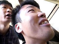 Asian japanese in anal threesome