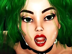 sexy fille avec gros seins obtient baisée difficile par sci-fi monstre