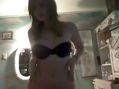 Sexy 19 year old strips for webcam