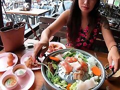 Amateurs out for dinner and thehati bf hd at home