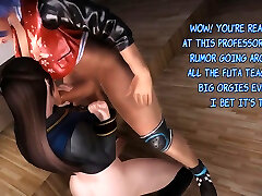 Futanari hentai 3D MILF riding big dick