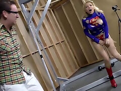 Sexy, Blonde Supergirl With Big Boobs Was Caught fatty panties Tied