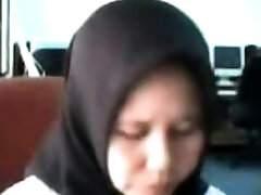 jasmines jea ibu jilbab tudung depan webcam