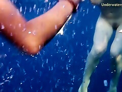 Underwater sanrhaj vibeo Nude Show With 2 Hot Lesbians