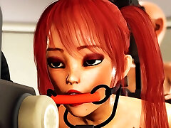 Red haired gagged girl in lolo caiu na net gets fucked hard by midget