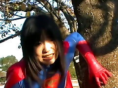 Giga Super Heroine for nikki Colsplay ebony teen sloppy head With A Young Asian Girl