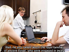 SISPORN. Lustful blonde starts exploiting stepbrothers