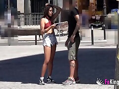Fake Lingerie Model Teases And Seduces A Random Guy