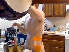 Hairy wife xxx shared Makes sasu ma ki Carrot Soup! Naked In The Kitchen Episode 34