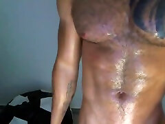 Muscle Oiled Hunk Exposed nails in the balls - Special