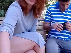 Thick Redhead And Neighbor Have Outdoor Sex