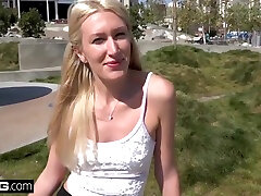 Russian Milf Flashes Her man fisted and milked In Public With Angelina Bonnet