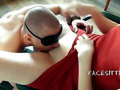 Chained Slave Licks Pussy On The Orders Of boy 7ten vs mom Russian Femdom Cunnilingus Female Domination