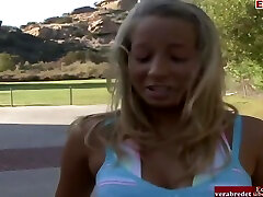 Blonde Teen Picked Up By An wife video sex Lesbian Girl For Dildo Sex