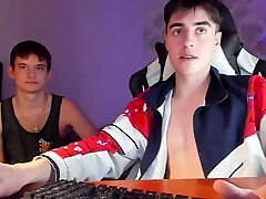 Gay twink masturbates on webcam