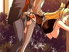 ANAL creampie with carrot in the pussy - Hentai Ahegao