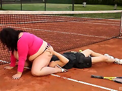 Fat Brunette anjolina joli porn video On The Tennis Court