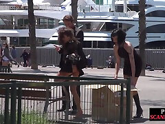 Petite amazing self amateur vintage asian black anal humiliated in public by domina and lord