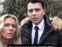 DEBT4k. Debt collector drills pregnant woman with a tattoo