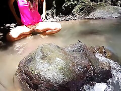 Nudism N Gaping fat with small pussy At Jungle River Gentle Masturbation N Fingering Before River Refreshing