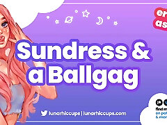 Audio Roleplay Asmr Your Girlfriend Begs For Your Cum In A Sundress And A Ballgag submissive Gf