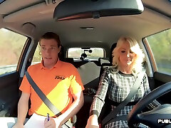 MILF driver gets pussy fucked in POV by her instructor