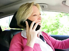 Busty MILF gets fucked to pay for car crash