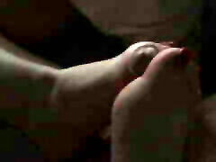 Juicy feet footjobs hard cock to huge cumshot