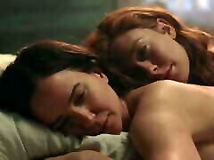 Vanessa Kirby and Katherine Waterston in lesbian one man bed scenes