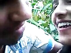 Desi Tamil smutty stepdaughter Fucking her Lover in the Forest