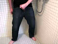 Me cumming and pissing in and on my Levi&039;s jeans